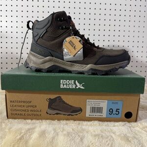 Eddie Bauer Bonham Waterproof Hiking Boots Men’s 9.5 Brown NEW